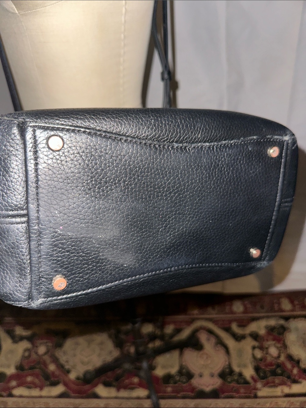 ♠️Kate Spade Dumpling Small Pebbled Leather Satchel Crossbody, Black - Picture 6 of 15